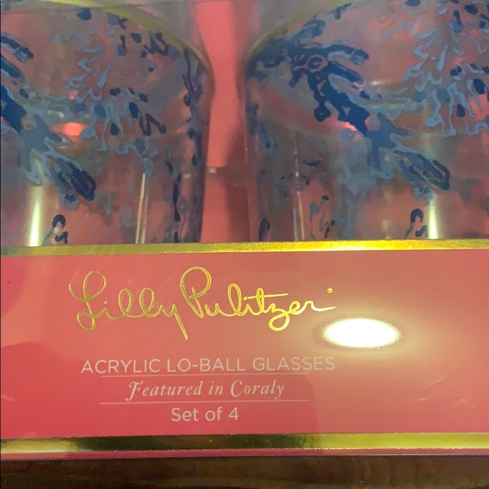 NWT Lilly Pulitzer Acrylic glasses - Picture 2 of 4